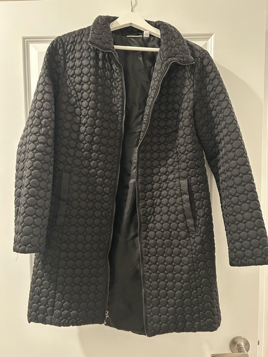 Jackets & Blazers - Quilted Long Coat - Black